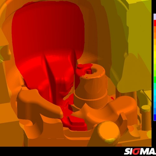 Figure 3: Inhomogenous temperature distribution (c) SIGMA Engineering GmbH